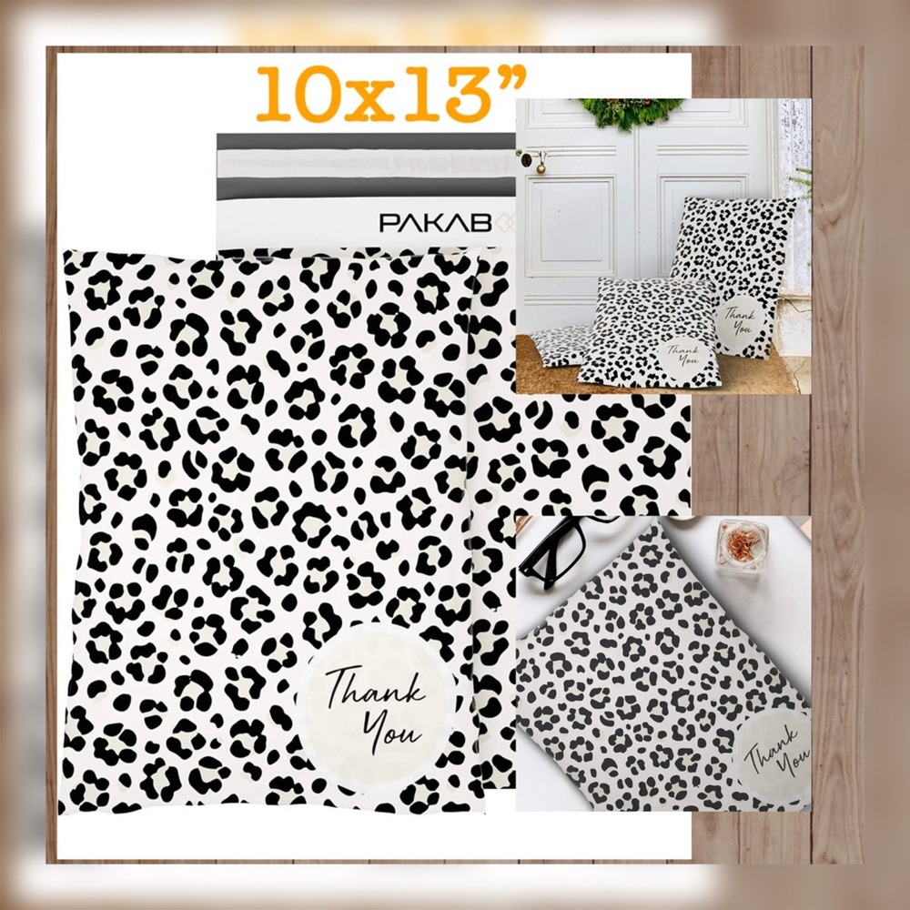Poly mailers (10) cheetah print